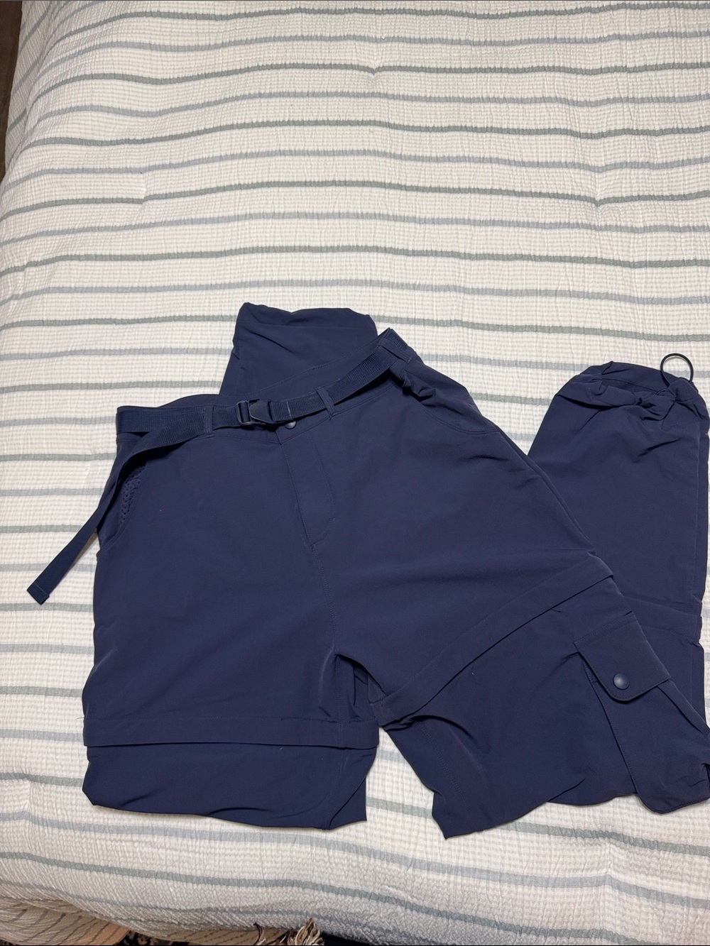 Outdoor Voices Navy RecTrek Zip-Off Track Pants